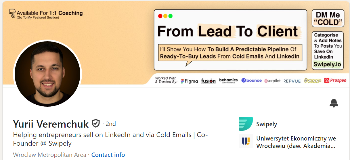 LinkedIn cover example