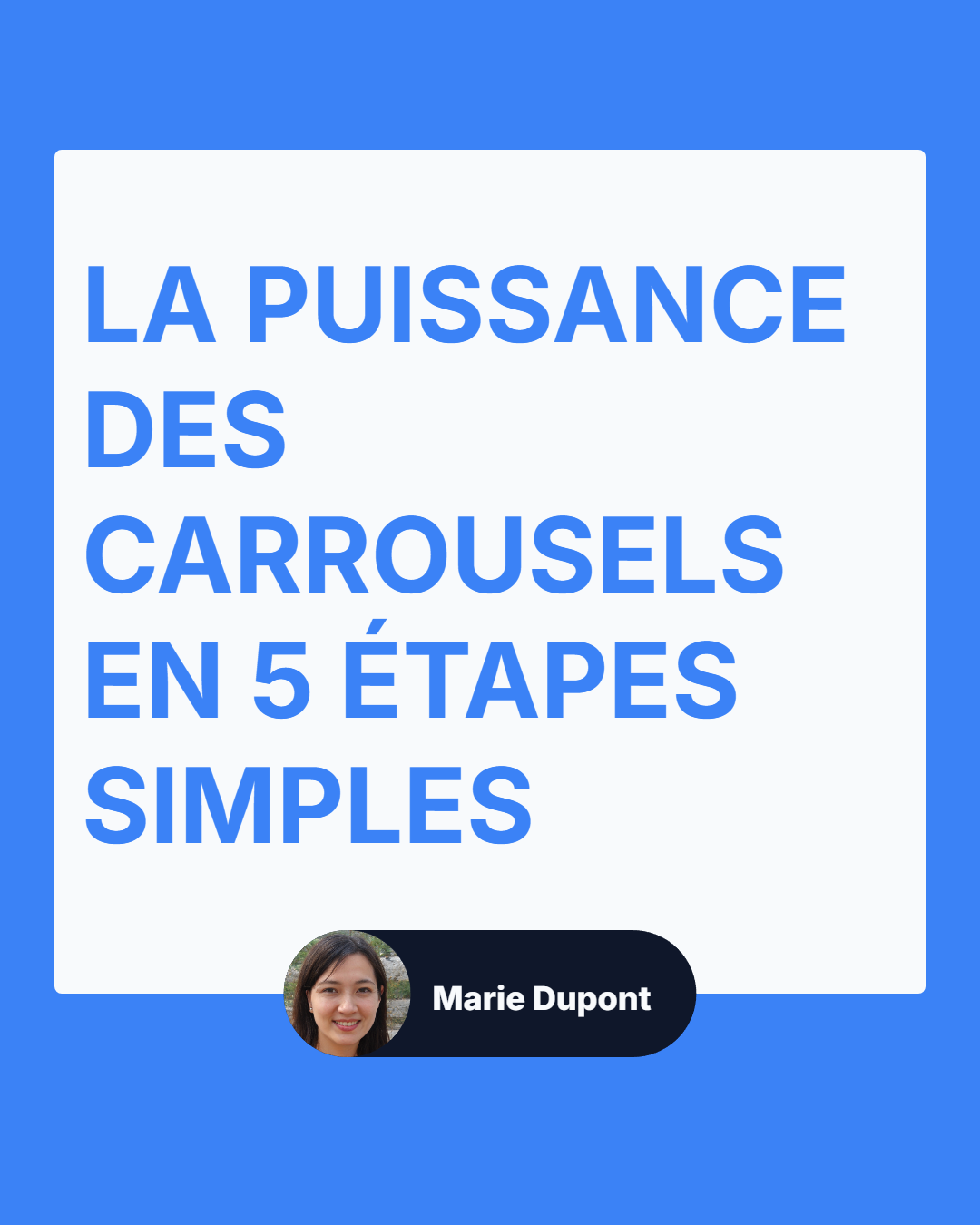 Exemple de structure pour un carousel LinkedIn | Page 1
